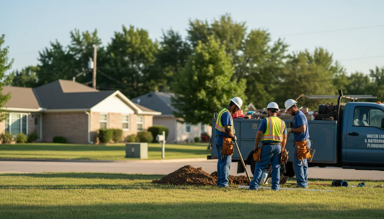 Residential water line and bathroom plumbing service in Mcgee, MO